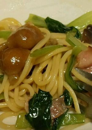 なめこスパゲッティー-レシピのメイン写真