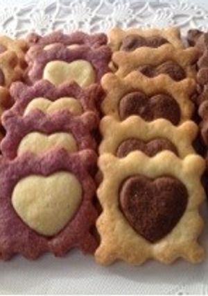 バレンタイン型抜きクッキー(卵不使用)-レシピのメイン写真