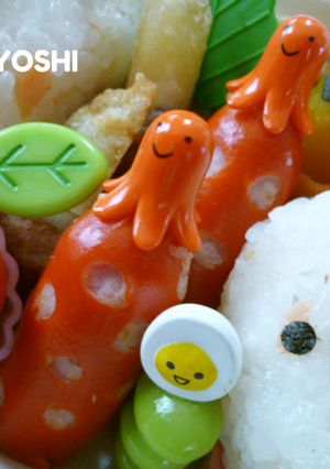【キャラ弁】ドット柄ウィンナー＊水玉-レシピのメイン写真