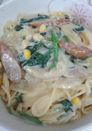 豆乳でクリームスパゲティ☆-レシピのメイン写真