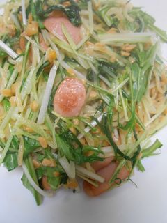 納豆と水菜入り塩焼きそば-レシピのメイン写真