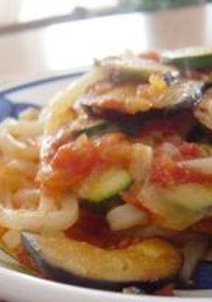 夏野菜のトマトソースうどん-レシピのメイン写真