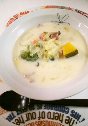 野菜たっぷり豆乳スープ-レシピのメイン写真