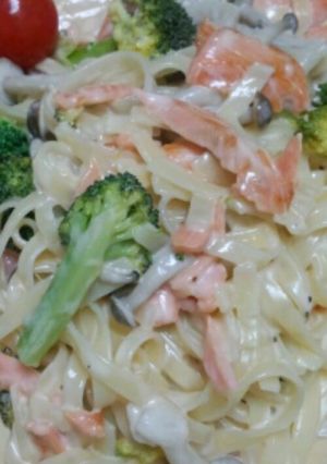 スモークサーモンのクリームパスタ-レシピのメイン写真