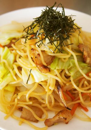 鳥皮で塩焼きそば-レシピのメイン写真