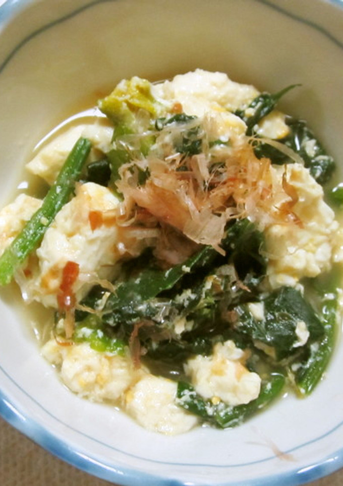 ほうれん草と豆腐の煮物♪-レシピのメイン写真