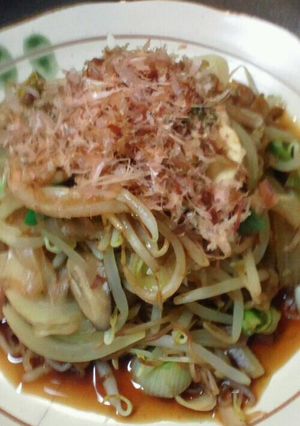 レンジで簡単！しらたき焼きそばを作りまし-レシピのメイン写真