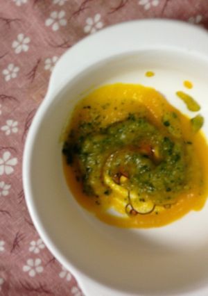 離乳食初期ほうれん草入りかぼちゃペースト-レシピのメイン写真