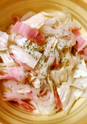 キャベツとベーコンのレンジ蒸し-レシピのメイン写真