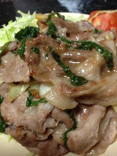 豚肉の梅 紫蘇炒め-レシピのメイン写真