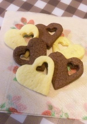 バレンタイン簡単♡型抜きハートクッキー　-レシピのメイン写真