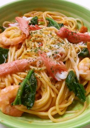 見た目も豪華なカニクリームパスタ-レシピのメイン写真