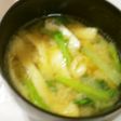 速攻完成!小松菜と油揚げのお味噌汁