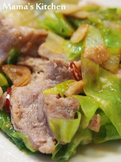 豚肉とレタスのペペロンチーノ-レシピのメイン写真
