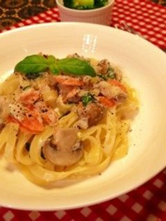 スモークサーモンのクリームパスタ-レシピのメイン写真
