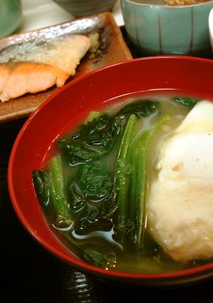 ＊ほうれん草と卵の味噌汁＊-レシピのメイン写真