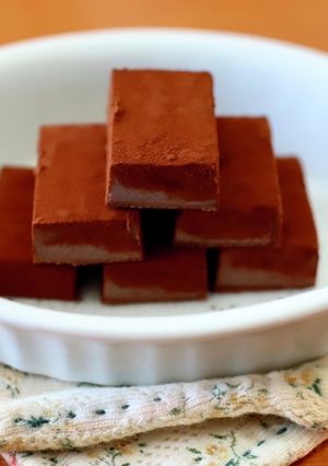 混ぜるだけ。豆乳で作れるなめらか生チョコ-レシピのメイン写真
