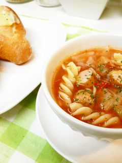 *リメイク*パスタ入りトマトスープ*-レシピのメイン写真