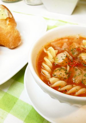 ＊リメイク*パスタ入りトマトスープ＊-レシピのメイン写真
