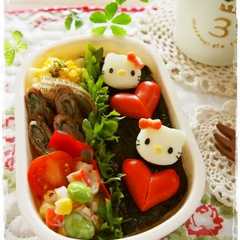 ＊バレンタインに❤キティちゃんのお弁当＊-レシピのメイン写真