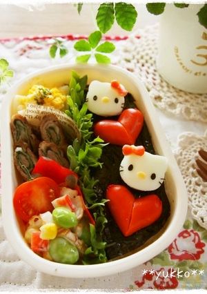 ＊バレンタインに❤キティちゃんのお弁当＊-レシピのメイン写真