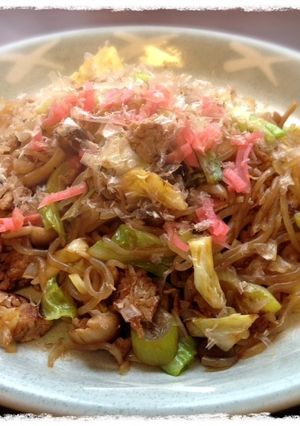 ダイエット！しらたきとひき肉の焼きそば-レシピのメイン写真
