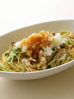 豚肉と水菜のおろし入りぽんパスタ-レシピのメイン写真