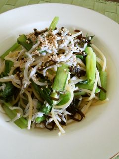 電子レンジで!簡単☆塩昆布和風パスタ-レシピのメイン写真