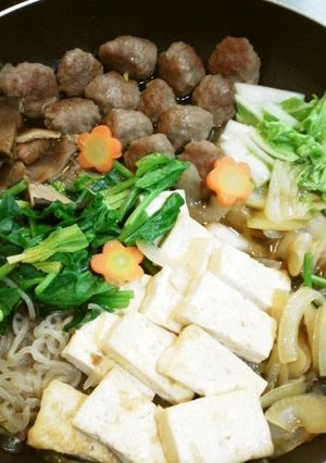 肉団子のすき焼き風-レシピのメイン写真