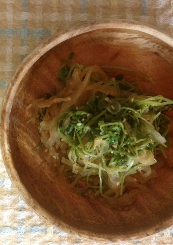 さっぱり豆苗と玉ねぎのおひたし-レシピのメイン写真