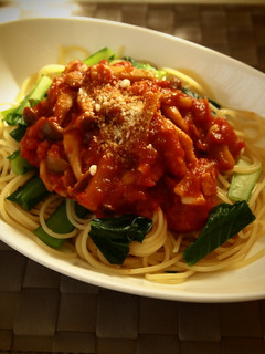 きのことベーコンのトマトソースパスタ-レシピのメイン写真