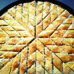 รูปของ baklawa 中東のうわさの激甘菓子