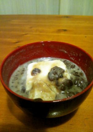 ほっこり甘味。豆乳と豆腐のぜんざい-レシピのメイン写真