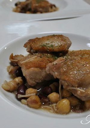 鶏肉とサラダ豆の赤ワイン煮-レシピのメイン写真