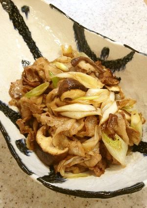宮城旬野菜、曲がり葱と豚肉のパリッと炒め-レシピのメイン写真
