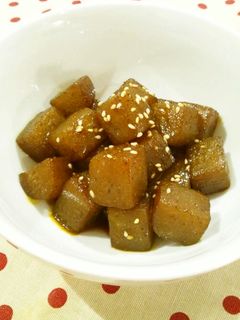 カレー風味の照り焼きこんにゃく-レシピのメイン写真