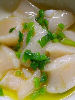 ほたての刺身 オリーブオイルかけ-レシピのメイン写真