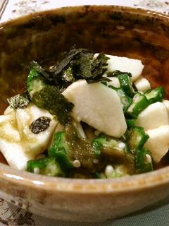 山芋&おくらのとろろ昆布和え-レシピのメイン写真
