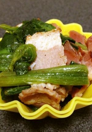 簡単☆お弁当に☆ほうれんそう＆ベーコン☆-レシピのメイン写真