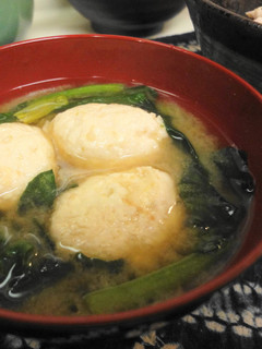 *鶏だんごとほうれん草の味噌汁-レシピのメイン写真