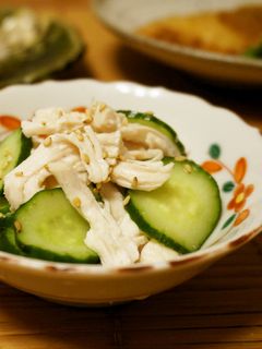簡単☆蒸し鶏と胡瓜の和え物-レシピのメイン写真