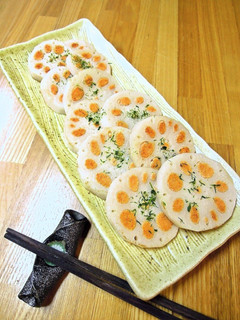 キレイに詰めよう♪明太子れんこん-レシピのメイン写真