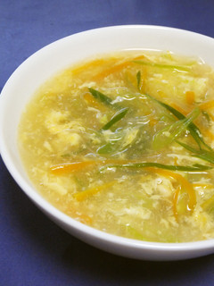ヘルシー☆長ネギと春雨の酸辣湯(麺)-レシピのメイン写真