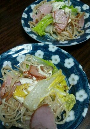簡単白菜とキノコの味噌とクリームチーズ-レシピのメイン写真