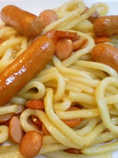 ウィンナー焼きうどん バター・醤油味-レシピのメイン写真