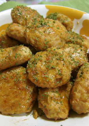 鶏つくねバーグ照り焼き風☆お弁当にも♪-レシピのメイン写真