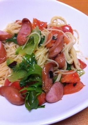ウインナーとトマトのアンチョビパスタ-レシピのメイン写真