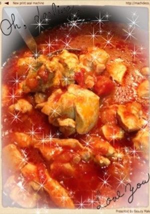 鶏肉のトマトソース煮込み♪-レシピのメイン写真