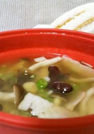 スチーマーde押麦toお豆の中華スープ-レシピのメイン写真