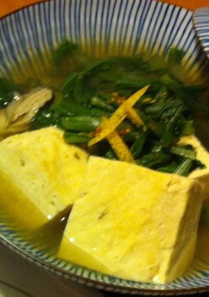 おみおつけ（其の六　牡蠣と焼き豆腐）-レシピのメイン写真